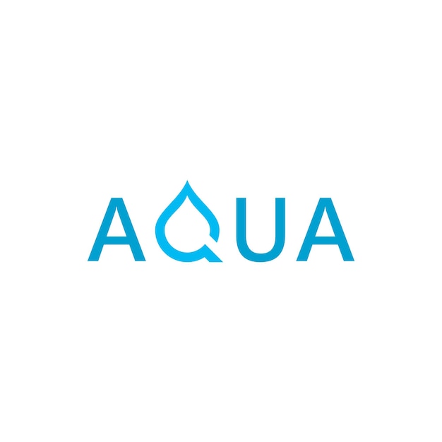 Conceito de ilustração do logotipo do ícone do vetor de água aqua