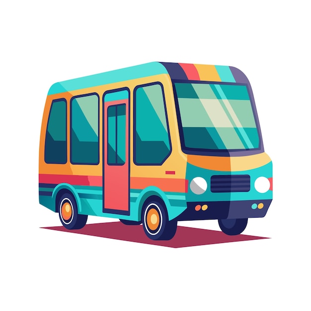 Conceito de ilustração realista do vetor de ônibus