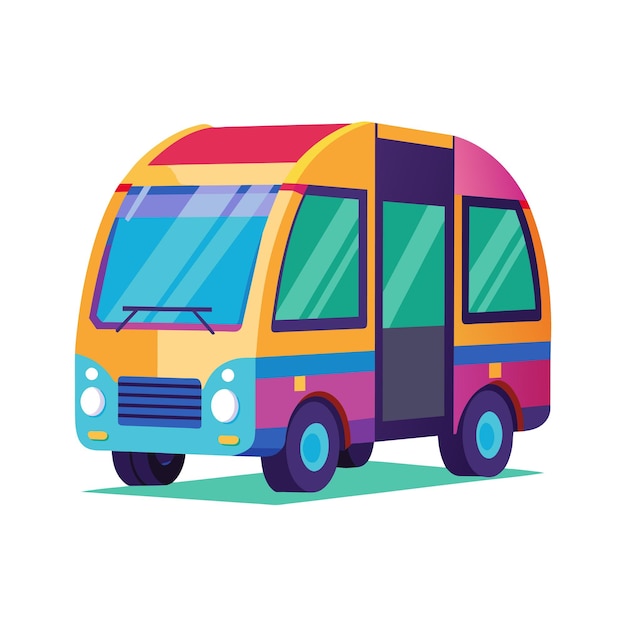 Conceito de ilustração realista do vetor de ônibus