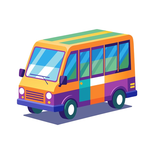 Conceito de ilustração realista do vetor de ônibus