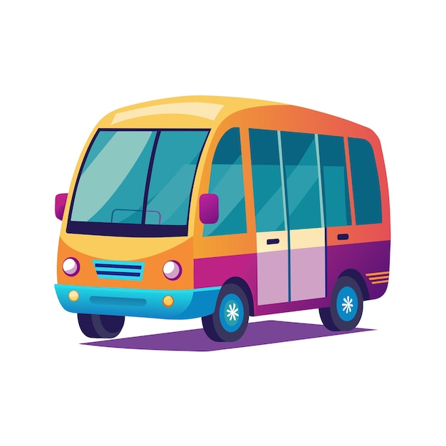 Conceito de ilustração realista do vetor de ônibus