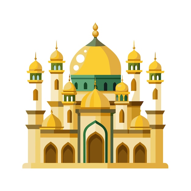 Conceito de Ilustração Vector Realista e Belamente Projetada da Mesquita