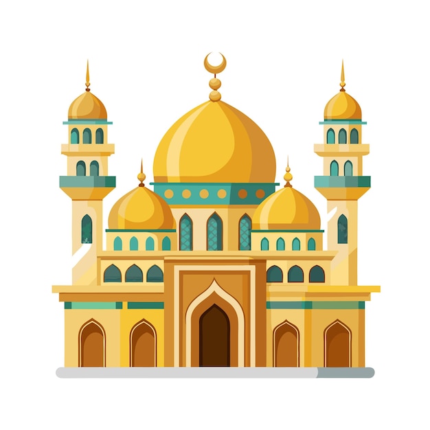 Conceito de Ilustração Vector Realista e Belamente Projetada da Mesquita