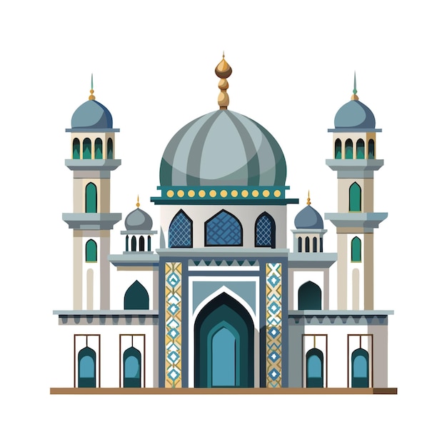Conceito de Ilustração Vector Realista e Belamente Projetada da Mesquita