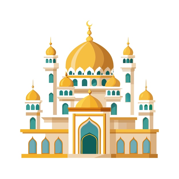Conceito de Ilustração Vector Realista e Belamente Projetada da Mesquita