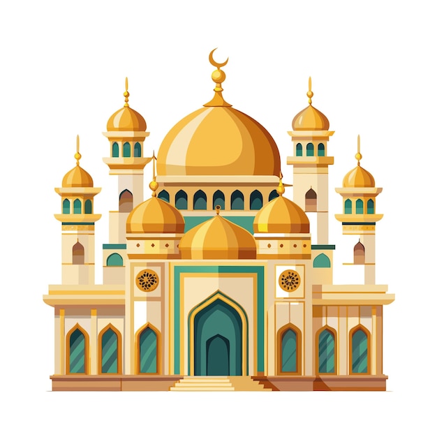 Conceito de Ilustração Vector Realista e Belamente Projetada da Mesquita
