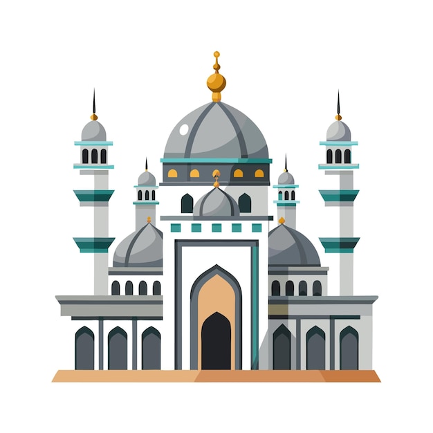 Conceito de Ilustração Vector Realista e Belamente Projetada da Mesquita