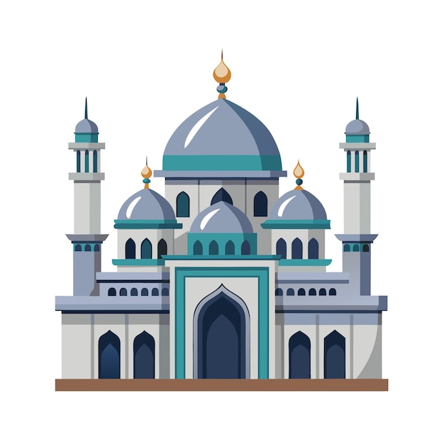 Conceito de Ilustração Vector Realista e Belamente Projetada da Mesquita