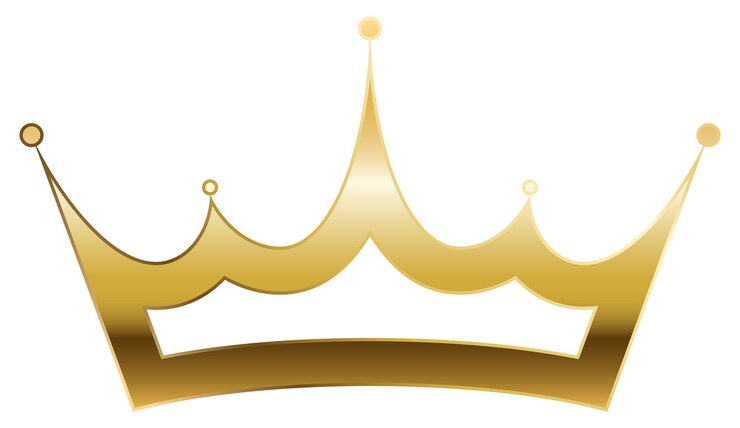 Vetor conceito de ilustração vetorial de coroa de ouro isolada no fundo branco