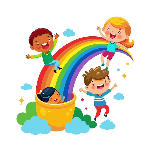Conceito de ilustração vetorial de momentos infantis