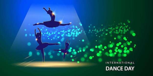 Conceito de ilustração vetorial de saudação do Dia Internacional da Dança