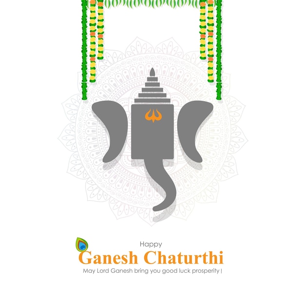 Conceito de ilustração vetorial de saudação do festival ganesh chaturthi