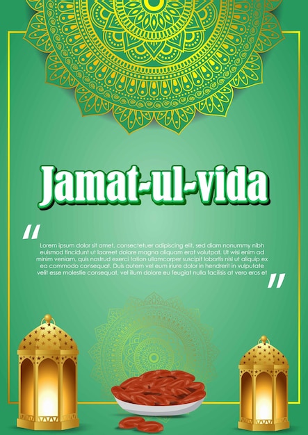 Conceito de ilustração vetorial do banner jamat ulvida