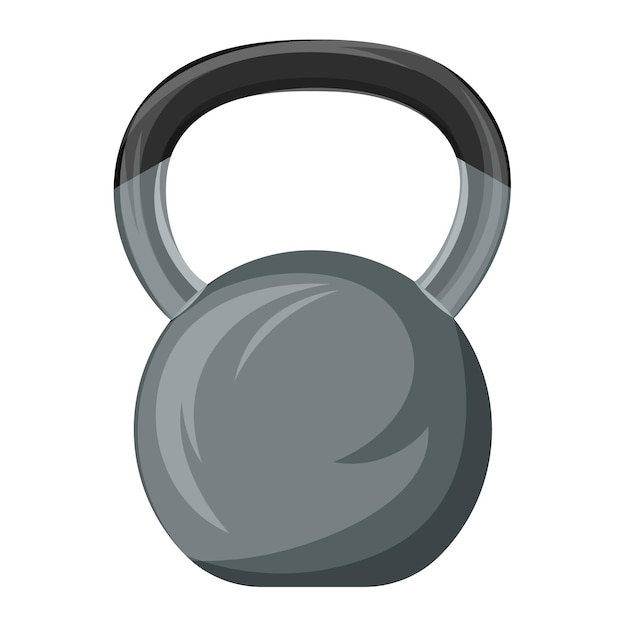 Conceito de ilustração vetorial kettlebell do estilo de vida esportivo peso de controle de exercícios em casa e academia