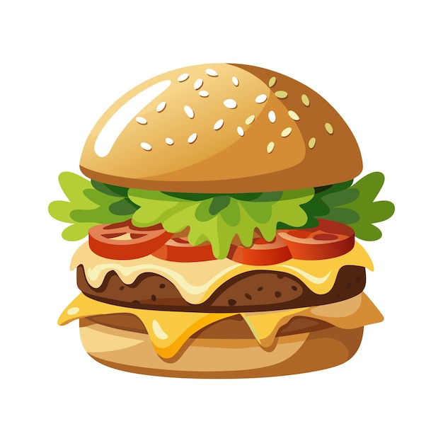 Conceito de ilustração vetorial realista de Burger