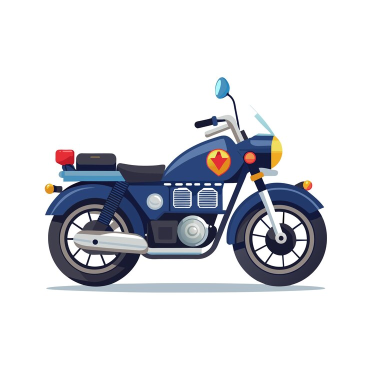 Vetor conceito de ilustração vetorial realista de motocicleta