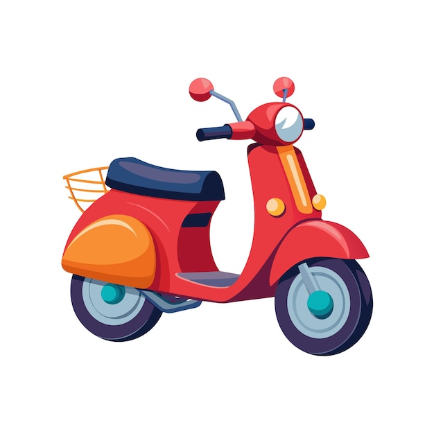 Conceito de ilustração vetorial realista de motocicleta