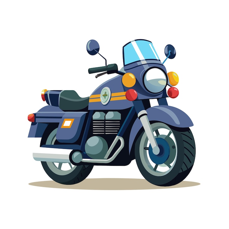 Vetor conceito de ilustração vetorial realista de motocicleta