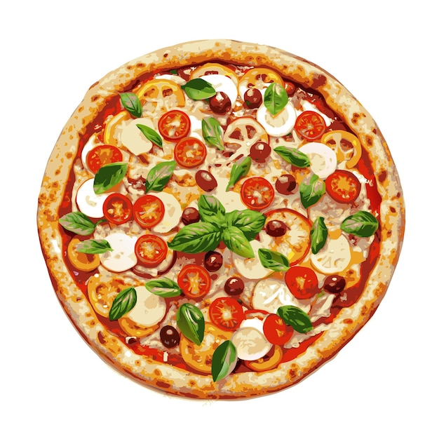Conceito de ilustração vetorial realista de pizza
