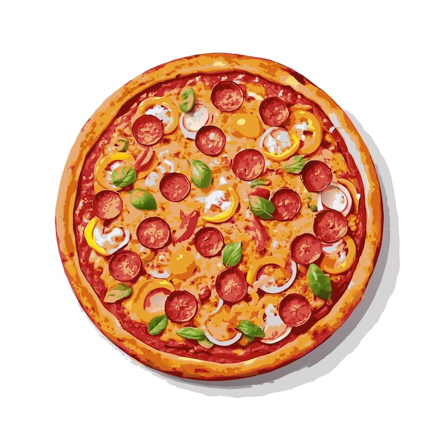 Conceito de ilustração vetorial realista de pizza
