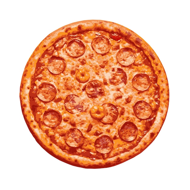 Conceito de ilustração vetorial realista de pizza