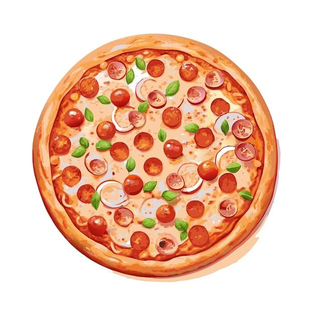 Conceito de ilustração vetorial realista de pizza