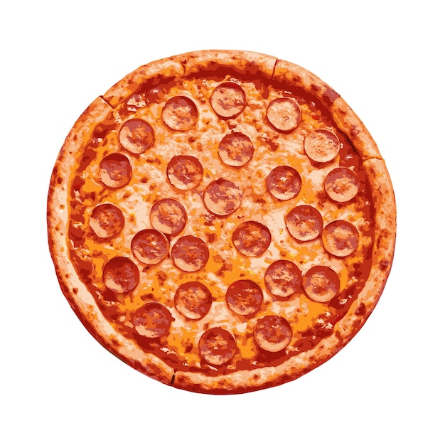 Conceito de ilustração vetorial realista de pizza