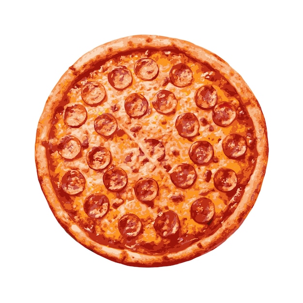 Conceito de ilustração vetorial realista de pizza