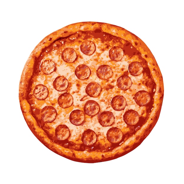 Conceito de ilustração vetorial realista de pizza