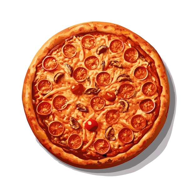 Conceito de ilustração vetorial realista de pizza