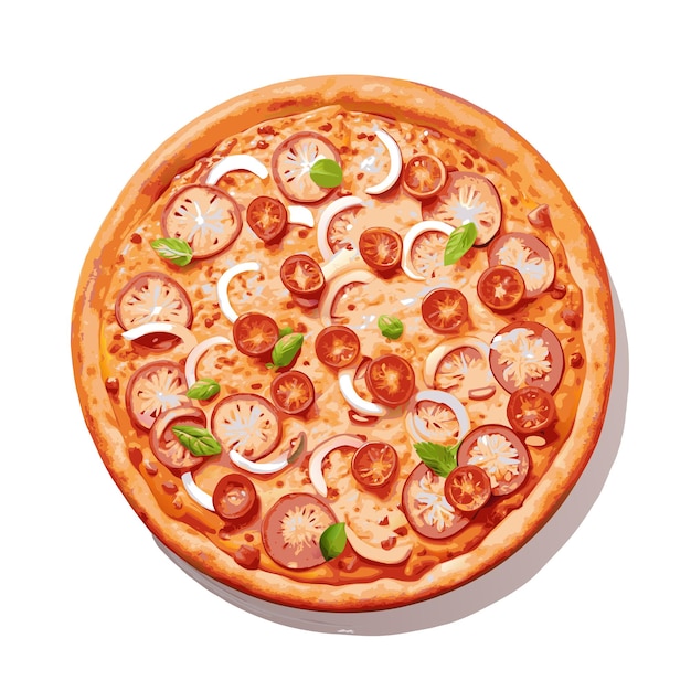 Conceito de ilustração vetorial realista de pizza