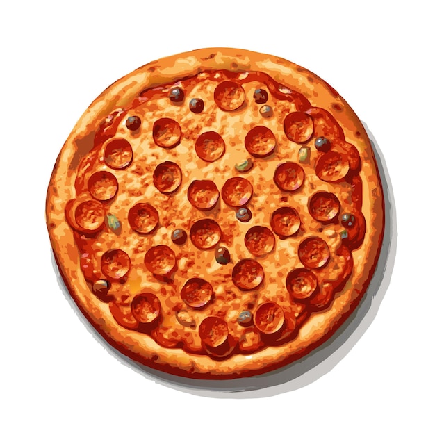Conceito de ilustração vetorial realista de pizza