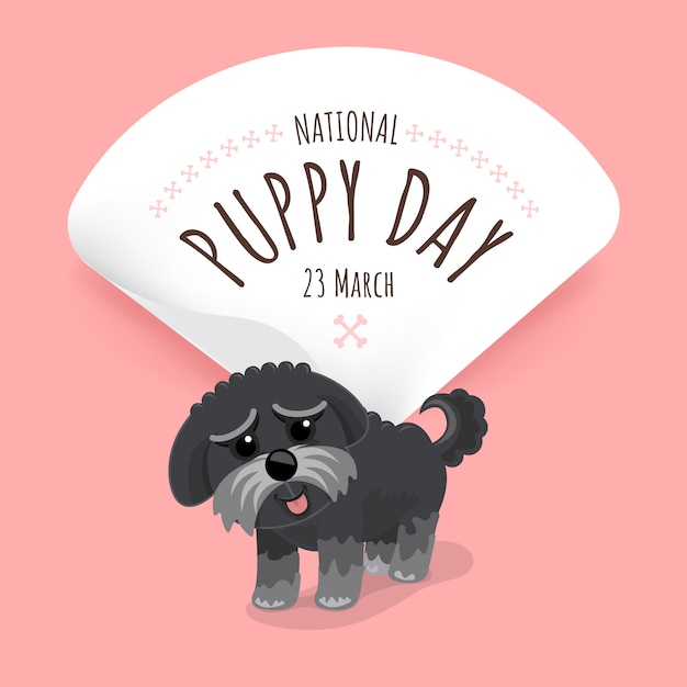 Conceito de ilustrações dia nacional do cachorrinho. ilustrar.