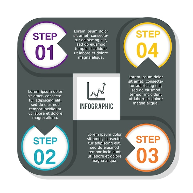 Conceito de infográfico com design de ícone