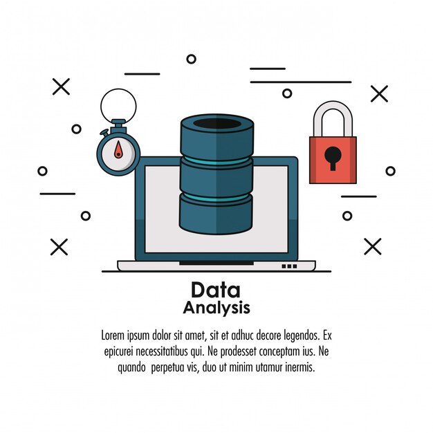 Conceito de infográfico de análise de dados