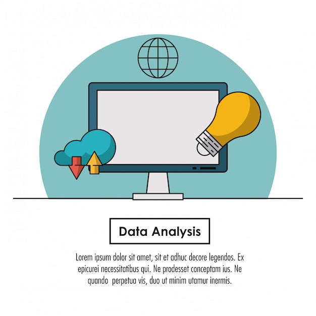 Conceito de infográfico de análise de dados