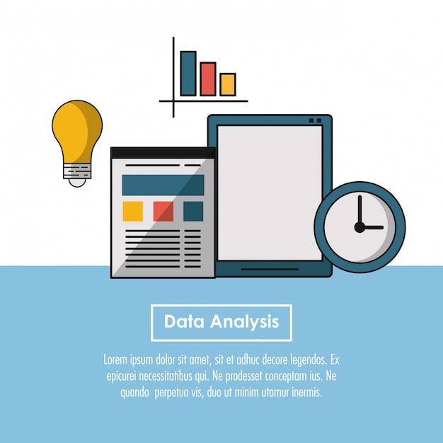 Conceito de infográfico de análise de dados