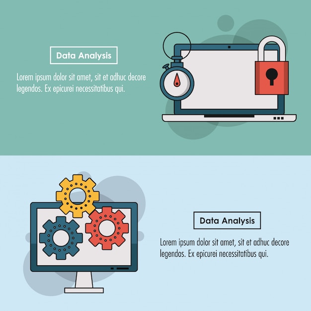 Vetor conceito de infográfico de análise de dados