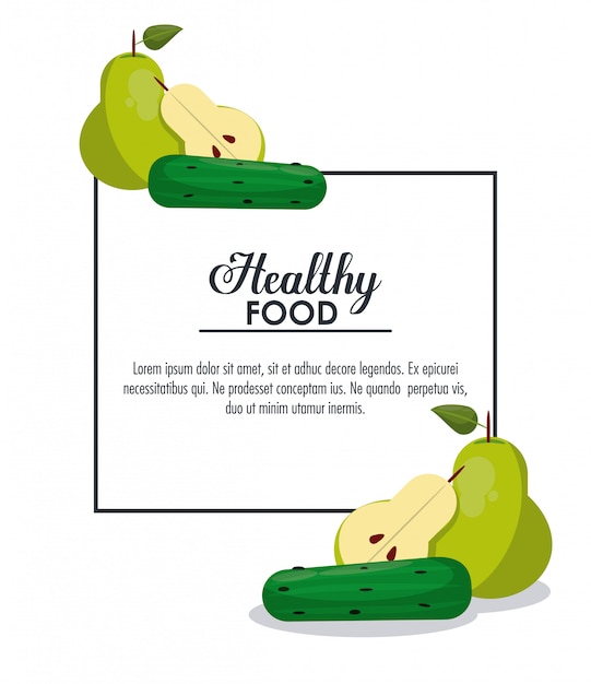 Conceito de infográfico de comida saudável