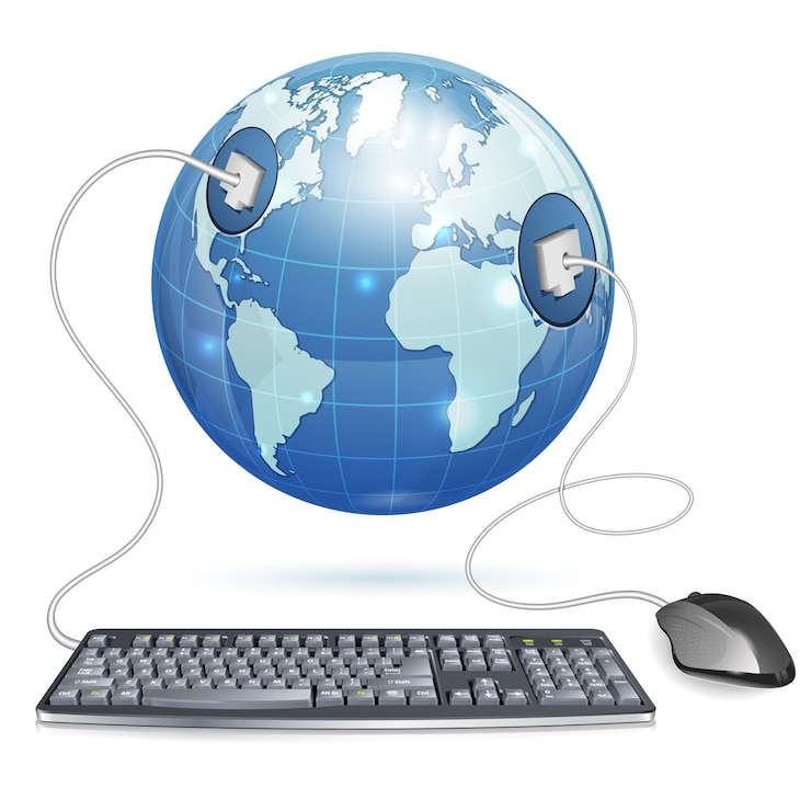 Vetor conceito de internet