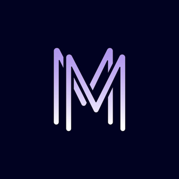 Vetor conceito de letra inicial do monograma do logotipo mm