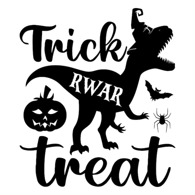 Conceito de letras de halloween com design de tipografia vetorial grátis para camisetas e outros