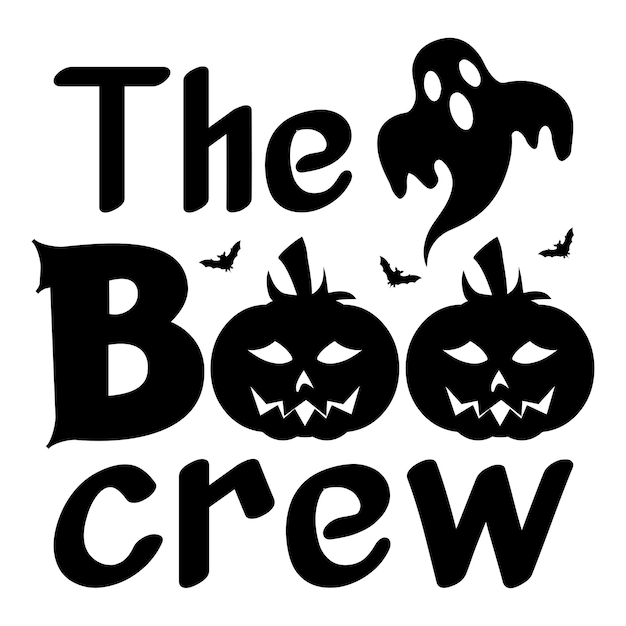 Vetor conceito de letras de halloween com design de tipografia vetorial grátis para camisetas e outros