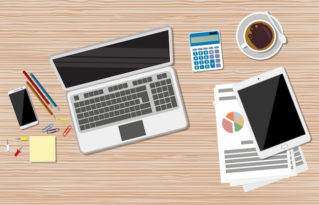 Conceito de local de trabalho de negócios