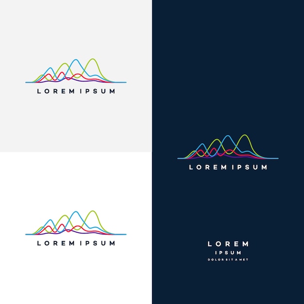 Conceito de logotipo da empresa de finanças. gráficos de mercado da bolsa de valores financeiros design de logotipo modelo de vetor abstrato