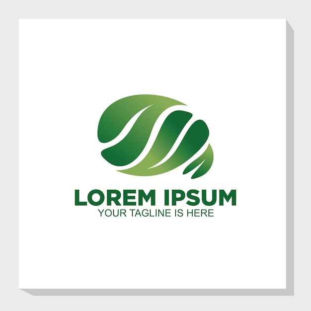 conceito de logotipo da folha e do cérebro logos da natureza