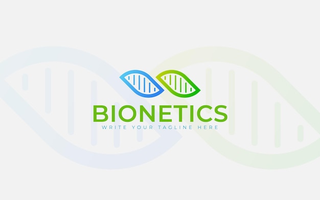Vetor conceito de logotipo de biotecnologia para laboratório de dna