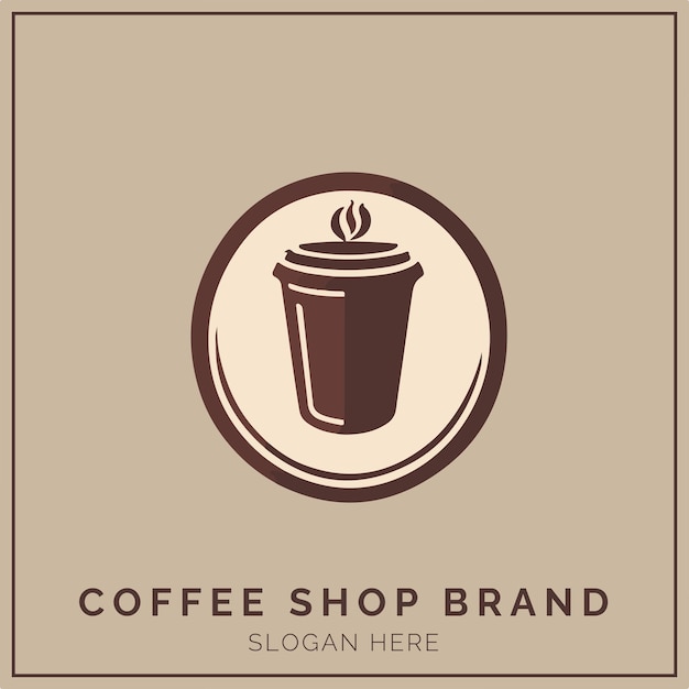 Conceito de logotipo de cafeteria para empresa e branding