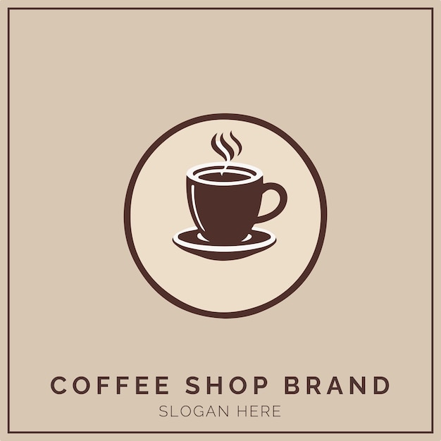 Conceito de logotipo de cafeteria para empresa e branding