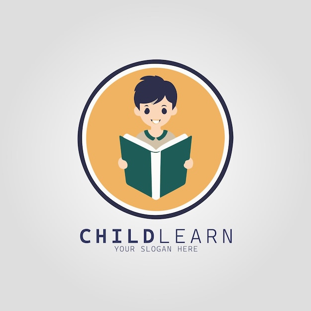 Conceito de logotipo de educação infantil para empresa e marca